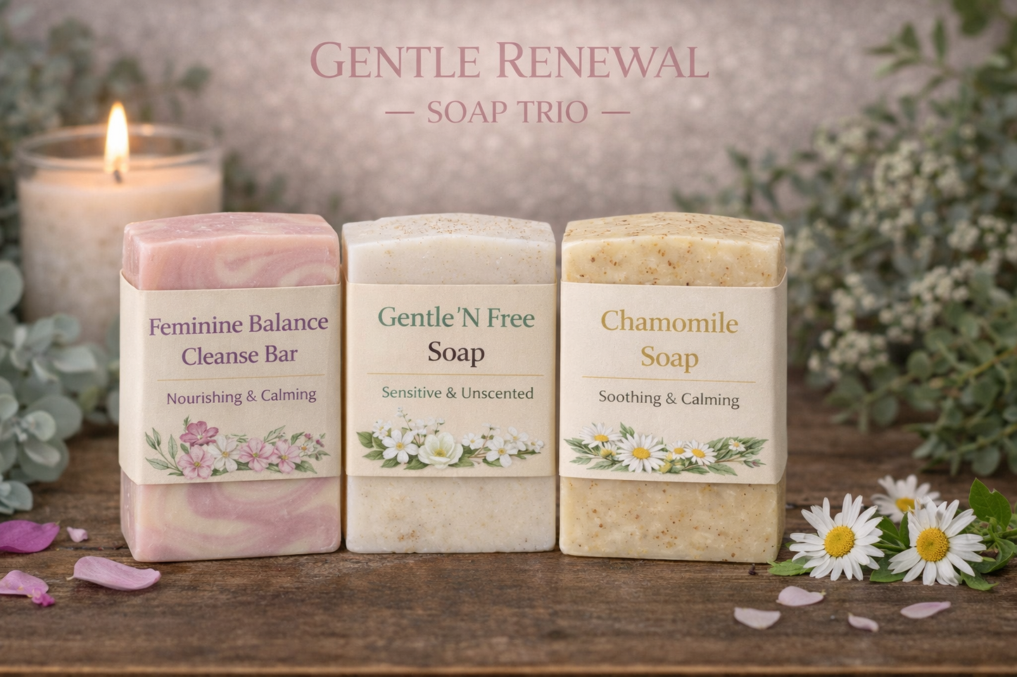 Gentle Renewal Soap Trio